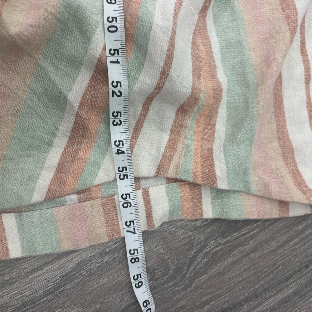 Soft Surroundings Chic Striped Linen Maxi Dress Button Front Relaxed Fit Large - Picture 11 of 12